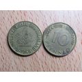 1966j 10 Pfennig Germany Coin