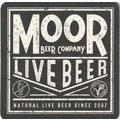 BEER MAT - MOOR BEER COMPANY - LIVE BEER - (Cat...
