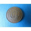 1944 GEORGE VI HALFPENNY FREE POST. AAK