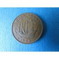 1944 GEORGE VI HALFPENNY. AAK