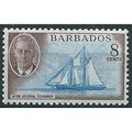 Barbados 1950 SG276 8c Bright Blue & Purple Bro...