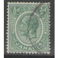 Jamaica KGV 1927 ½d Green Used SG 89a Sc 111 po...