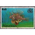 MAURITIUS, FISH, Pterois volitans, green 2000, Rs8