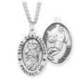 St. Christopher 24 Inch Sterling Silver Basketb...