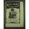 1903 Williams' Shaving Stick Ad - Acme of Luxury