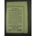 1913 Guaranty Trust Company of New York Ad - Money