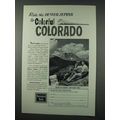 1961 Burlington Route Railroad Ad - Colorful Colorado