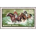 HUNGARY, HORSES, Fording River, green 1971, 80 ...