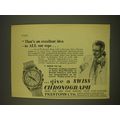 1955 Prestons Swiss Chronograph Ad - That's an ...