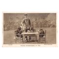 YOUNG CHIMPANZEES AT TEA unused postcard by LON...