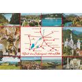 Rund Um Schongau German Map Karte Postcard