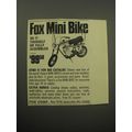 1969 Fox Mini Bikes Ad - Fox Mini Bike do it yourself or fully assembled