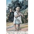 Edwardian Boy with Top Hat & Cane - 1905 Vintag...