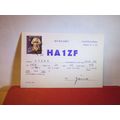 HA1ZF, used QSL thin card BUDAPEST, HUNGARY 1989 =