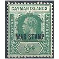 Cayman Islands 1919 SG57 1/2d Green WAR STAMP M...