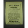 1949 Hoover Limited Ad - A new British industry