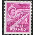 North Borneo 1954 Definitive Issue 4c Bright Pu...