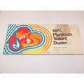 1970 PLYMOUTH VALIANT DUSTER OPERATORS MANUAL
