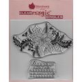 Woodware. Poinsettia Flourish Stamp Set. Stampi...