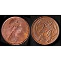 Australia Two Cent 1966 Used. Coin Frilled neck...