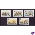 ISLE OF MAN 1981 FISHING BOATS SET 5 VALS U/M MINT
