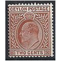 Ceylon 1911 SG292 2c Brown-Orange Mounted Mint .