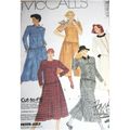 Vintage 1980 Dress Culottes Divided Skirt Sewin...