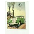 Advertising MG 1.5 LITRE Postcard by Opie (ROMG 2)