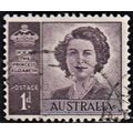 AUSTRALIA, 1947 1d QEII, SG 222 (Scott #210), used