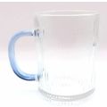 Ridged Glass Mug with Black Handle 10 CM Cold D...