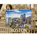 Boston Massachusetts Laser Engraved Wood Pictur...