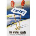 Finland for Winter Sports. Finnish State Railways.