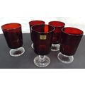 Vintage Luminarc Verrerie D'Arques France Red S...