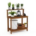 Solid Meranti Wood Outdoor Garden Potting Bench...