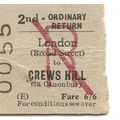 B.R.B. Edmondson Ticket - London Broad Street t...