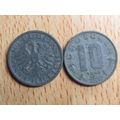 Austria 1948 10 Groschen Coin