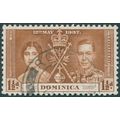 Dominica 1937 1½d. yellow-brown Coronation SG97...