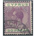 Cyprus 1913 SG76 30 Paras Violet & Green Fine.U...