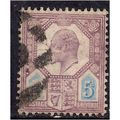 GB 1902 - 13 KEV11 5d Purple & Blue Variety sta...
