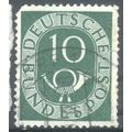 Germany 1951 - SG1050 - 10pf green - Posthorn &...