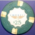 Empress. $25 Casino Chip. Joliet, IL. X14.