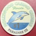 Paradise III. $1 Casino Chip. Hollywood Cruises...