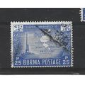 Burma.SG136 25p Independence Monument,Ragoon an...