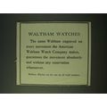 1900 Waltham Watches Ad - Engraved on Every Mov...