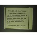 1900 Waltham Watches Ad - First Company in Amer...