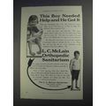 1912 L.C. McLain Orthopedic Sanitarium Ad - Thi...