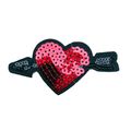 Arrow Pierced Love Heart Iron on Patch 4.4cm x ...