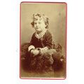 Victorian cdv photo infant leaning on chair Dub...
