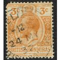 British Honduras 1913 3c Orange SG103 FU