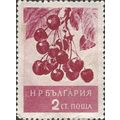 BULGARIA, FRUIT, Cherry, dark red 1956, 2CT, #2